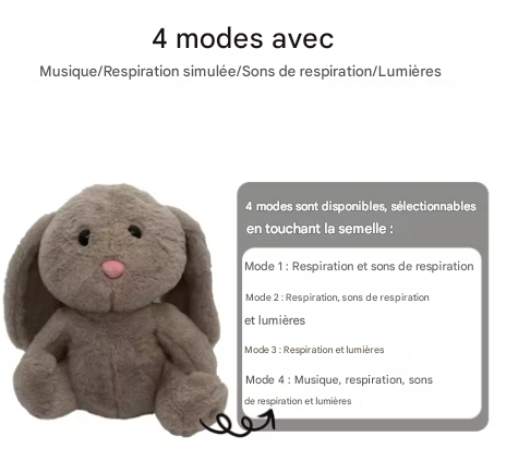 Peluche chantant lapin interactif pour bébé