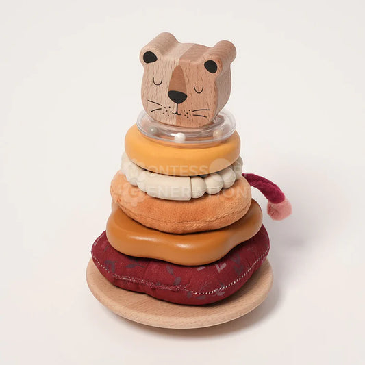 Lion empilable Montessori – Jeu d’équilibre et de coordination