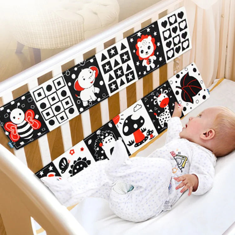 Livre contrasté – Stimulation visuelle pour nouveau-né