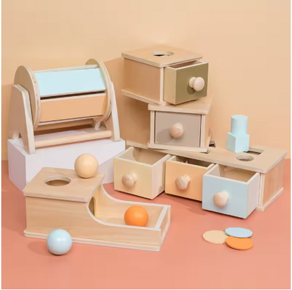 Tambour tournant Montessori – Jeux d’éveil musical en bois