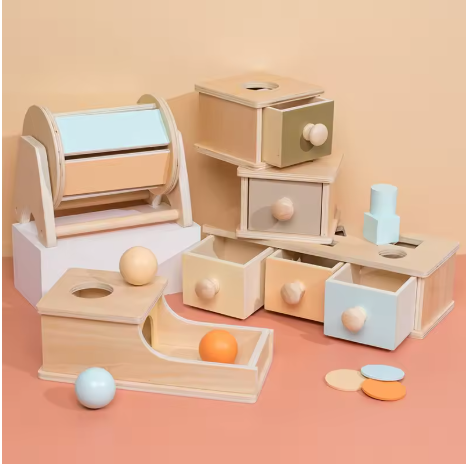 Tambour tournant Montessori – Jeux d’éveil musical en bois