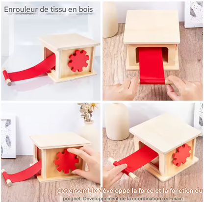 Jouet en bois Montessori – Apprentissage sensoriel