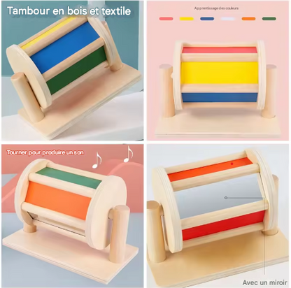 Jouet en bois Montessori – Apprentissage sensoriel