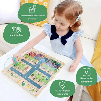 Labyrinthe alphabétique Montessori – Jeu éducatif des lettres