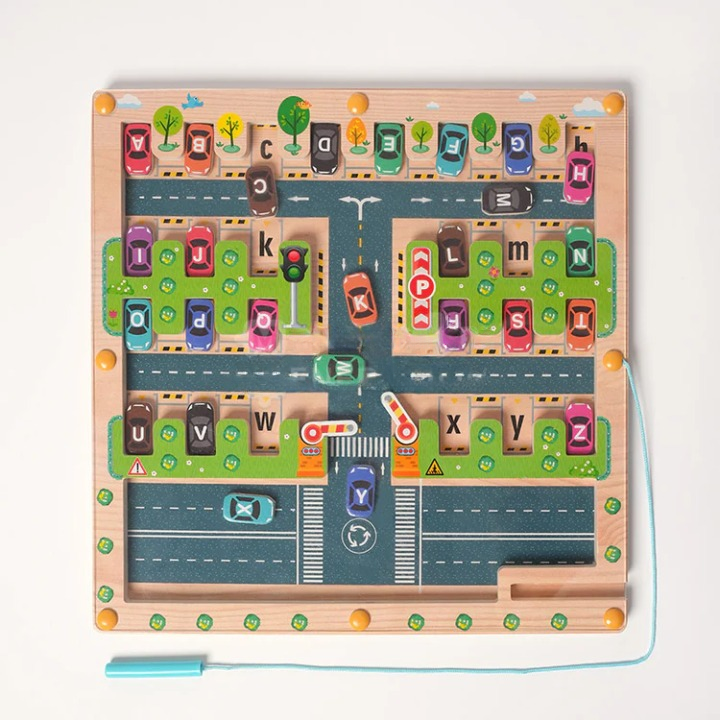 Labyrinthe alphabétique Montessori – Jeu éducatif des lettres