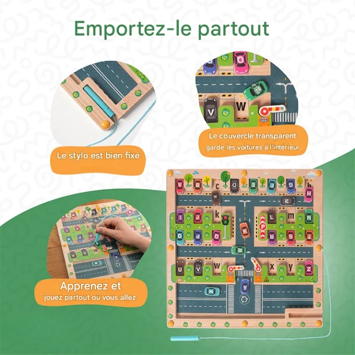 Labyrinthe alphabétique Montessori – Jeu éducatif des lettres