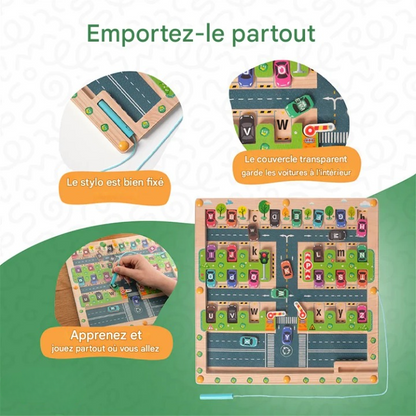 Labyrinthe alphabétique Montessori – Jeu éducatif des lettres