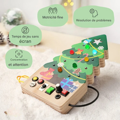 Tableau de Noël – Interrupteurs lumineux et jeu d’éveil