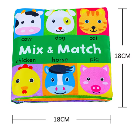 Livre contrasté – Stimulation visuelle pour nouveau-né