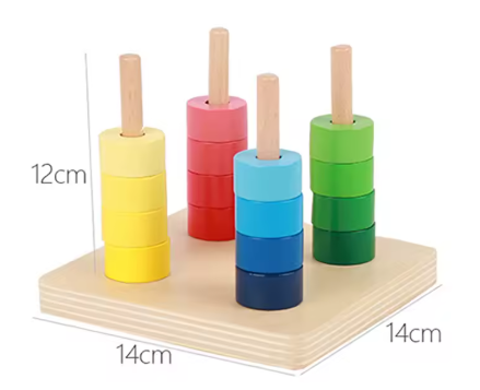 Jouet en bois Montessori – Apprentissage sensoriel