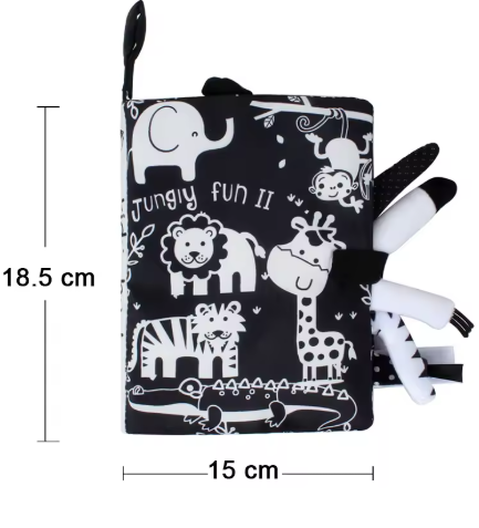 Livre contrasté – Stimulation visuelle pour nouveau-né