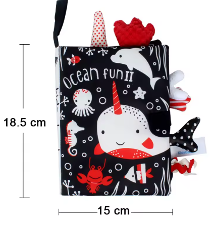 Livre contrasté – Stimulation visuelle pour nouveau-né