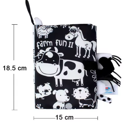 Livre contrasté – Stimulation visuelle pour nouveau-né