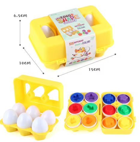 Œufs géométriques Montessori – Jeu d’association sensorielle