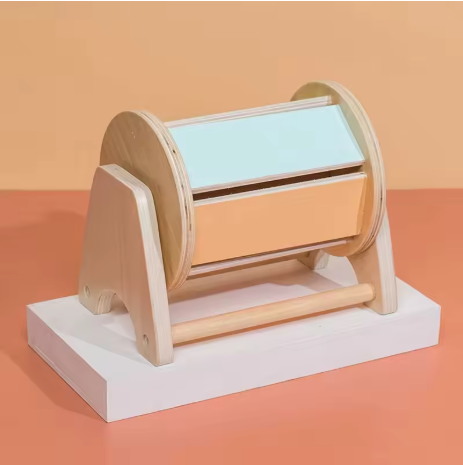 Tambour tournant Montessori – Jeux d’éveil musical en bois
