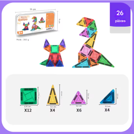 Mini kit magnétique – Jeu de construction de voyage