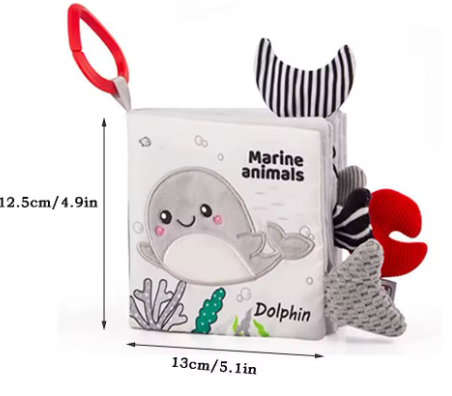 Livre contrasté – Stimulation visuelle pour nouveau-né