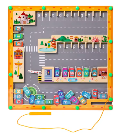 Labyrinthe alphabétique Montessori – Jeu éducatif des lettres