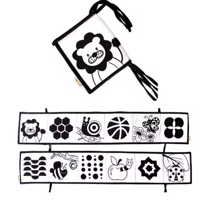 Livre contrasté – Stimulation visuelle pour nouveau-né