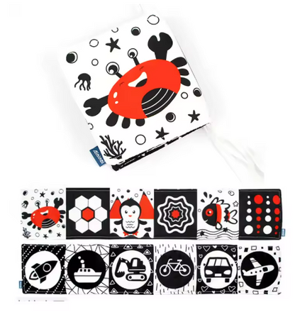 Livre contrasté – Stimulation visuelle pour nouveau-né