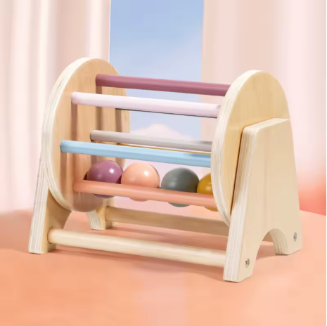 Tambour tournant Montessori – Jeux d’éveil musical en bois